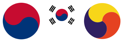 韩国二元三元太极图